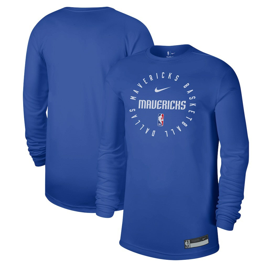 Nike - Dallas Mavericks 2024/25 Legend On-Court Practice Long Sleeve T-Shirt - Blue