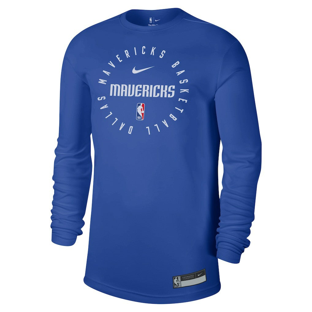 Nike - Dallas Mavericks 2024/25 Legend On-Court Practice Long Sleeve T-Shirt - Blue