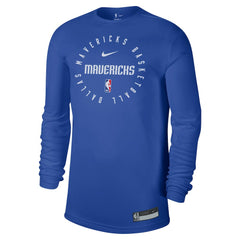 Nike - Dallas Mavericks 2024/25 Legend On-Court Practice Long Sleeve T-Shirt - Blue