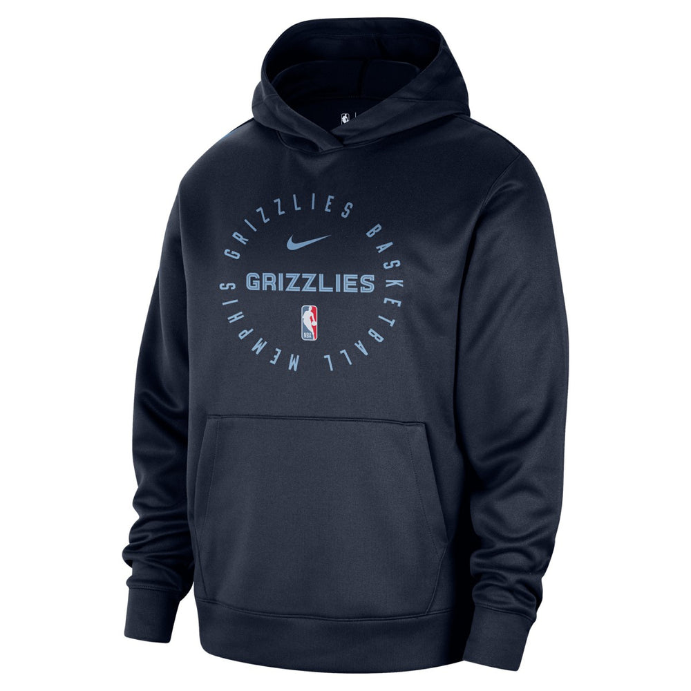 Nike - Memphis Grizzlies 2024/25 Spotlight On-Court Practice Performance Pullover Hoodie - Navy