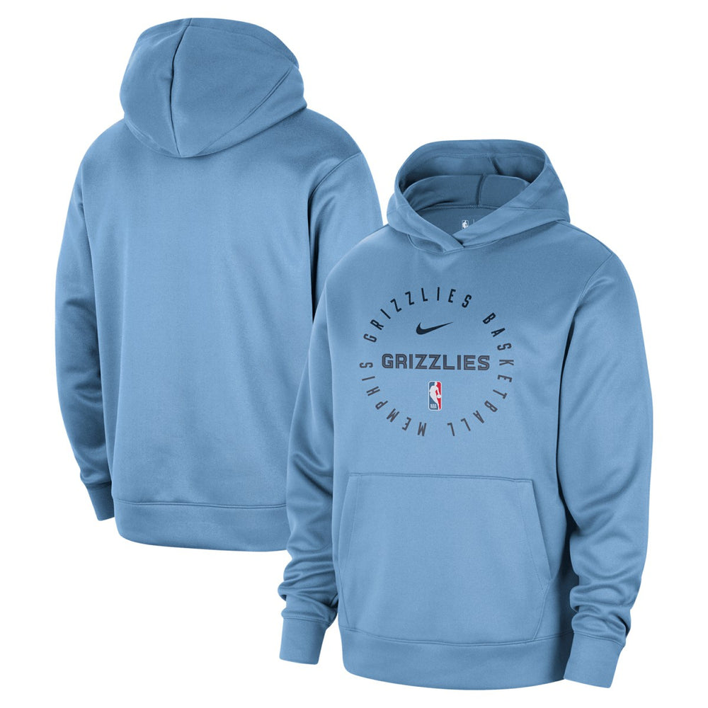Nike - Memphis Grizzlies 2024/25 Spotlight On-Court Practice Performance Pullover Hoodie - Light Blue