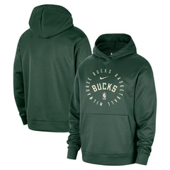 Nike - Milwaukee Bucks 2024/25 Spotlight On-Court Practice Performance Pullover Hoodie - Hunter Green