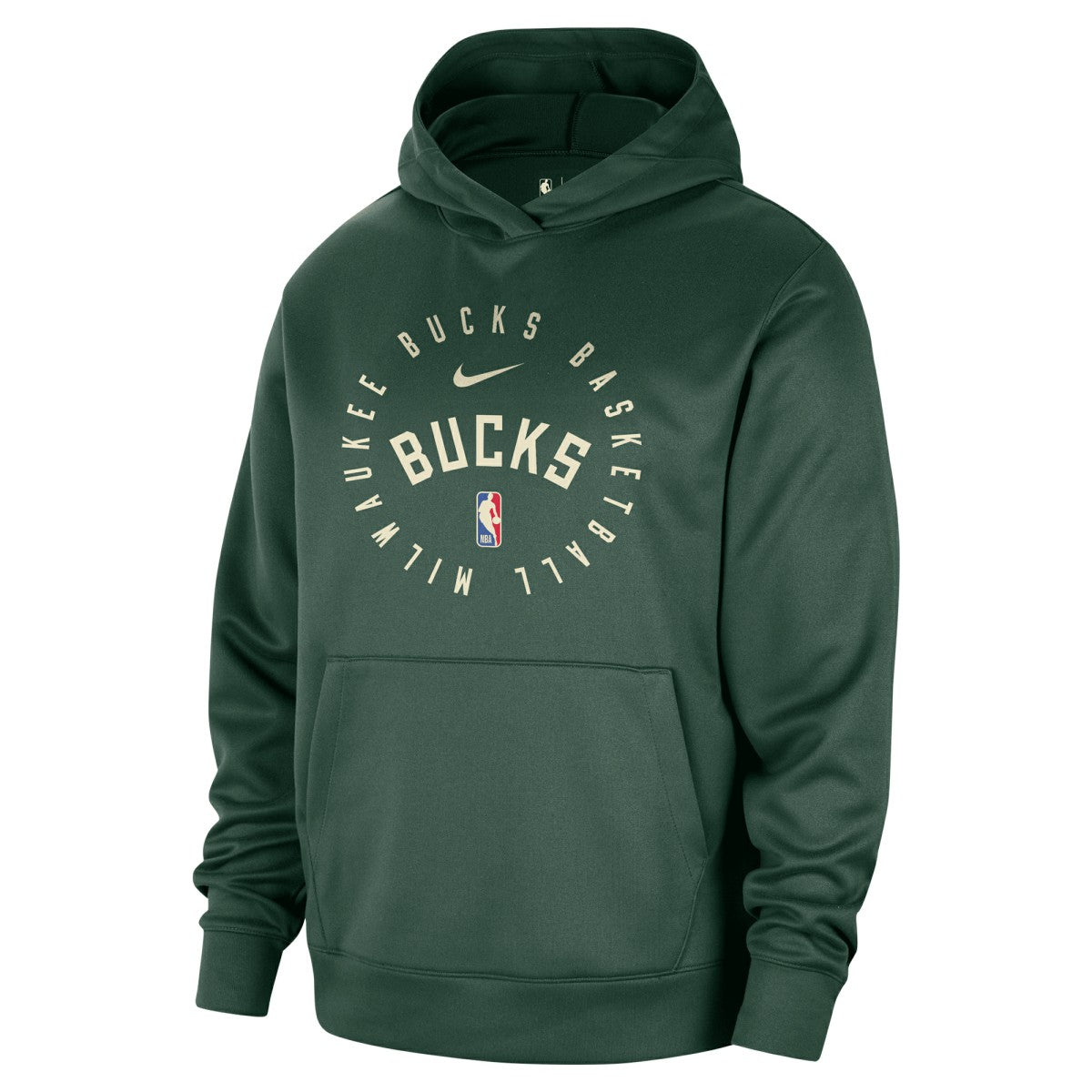 Nike - Milwaukee Bucks 2024/25 Spotlight On-Court Practice Performance Pullover Hoodie - Hunter Green