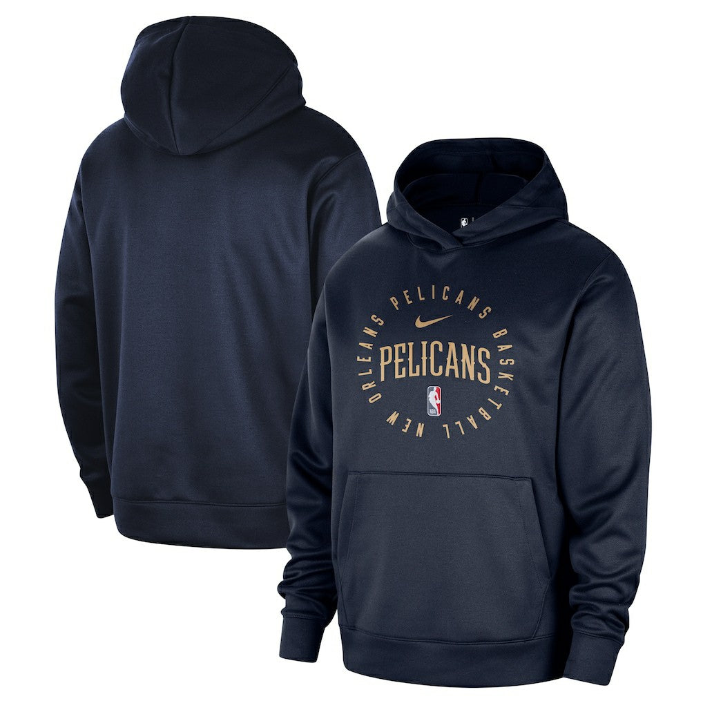 Nike - New Orleans Pelicans 2024/25 Spotlight On-Court Practice Performance Pullover Hoodie - Navy