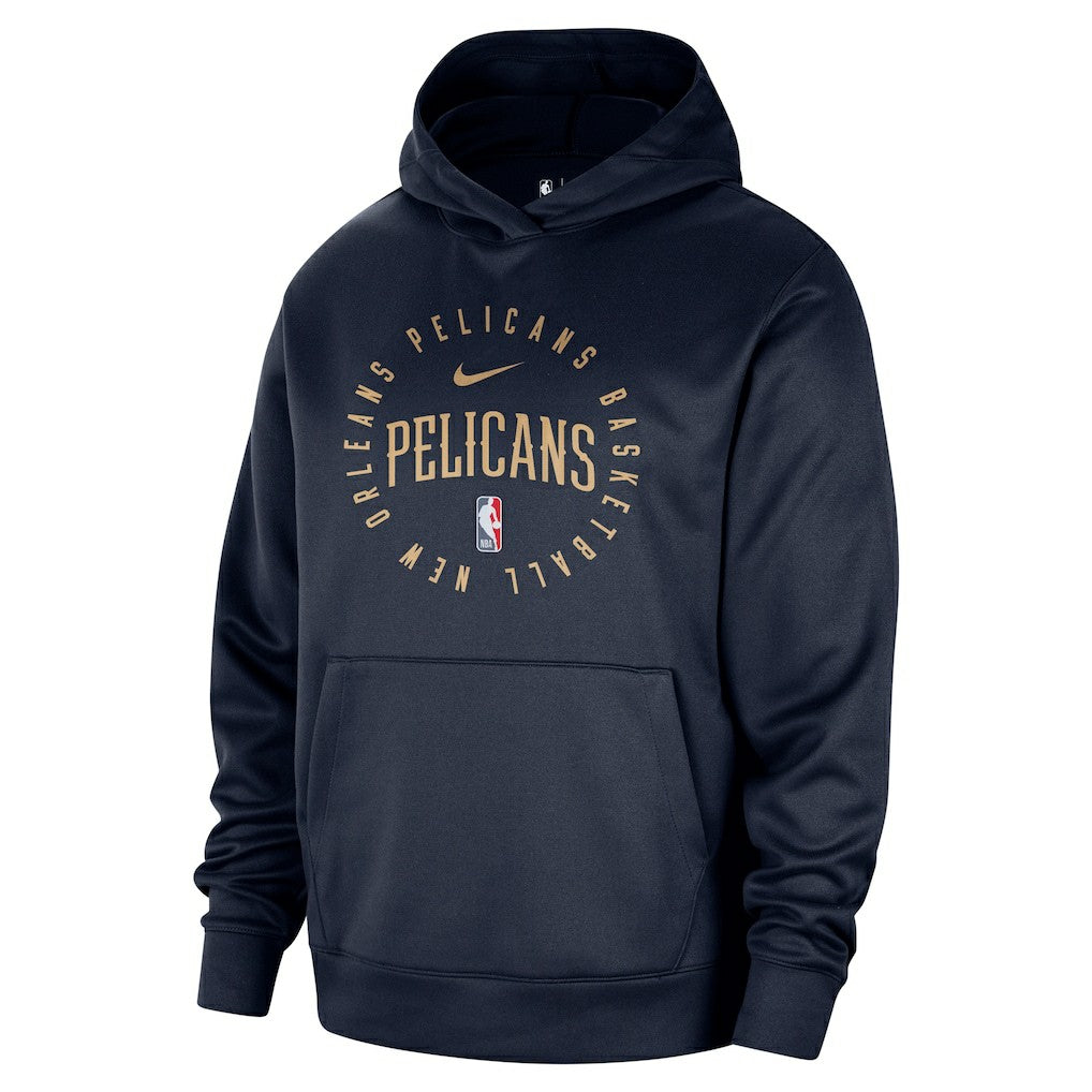 Nike - New Orleans Pelicans 2024/25 Spotlight On-Court Practice Performance Pullover Hoodie - Navy