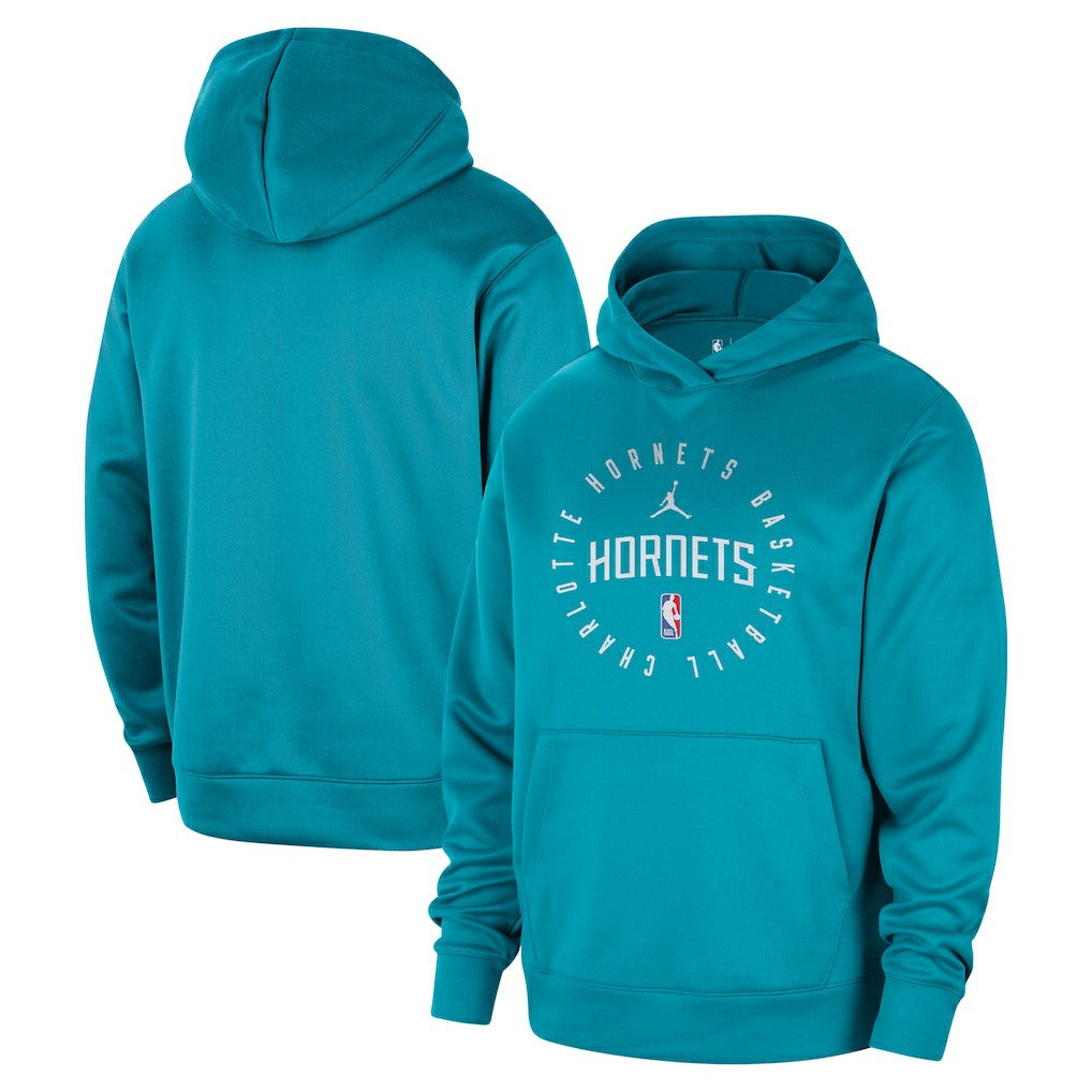 NBA - Charlotte Hornets Jordan Brand 2024/25 Spotlight On-Court Practice Performance Pullover Hoodie - Teal