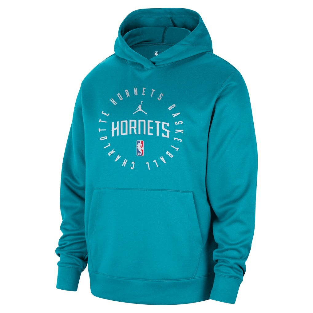 NBA - Charlotte Hornets Jordan Brand 2024/25 Spotlight On-Court Practice Performance Pullover Hoodie - Teal