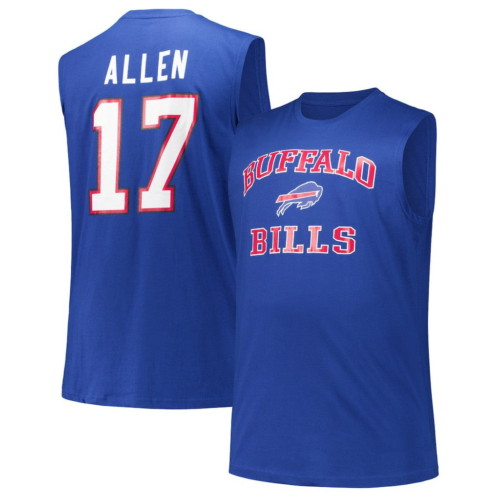 Josh Allen Buffalo Bills Big & Tall Muscle Tank Top Royal - Fanatics