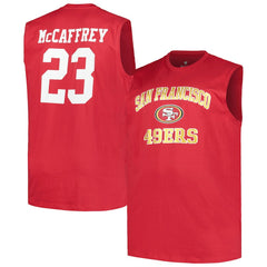 Christian McCaffrey San Francisco 49ers Big & Tall Muscle Tank Top Scarlet - Fanatics