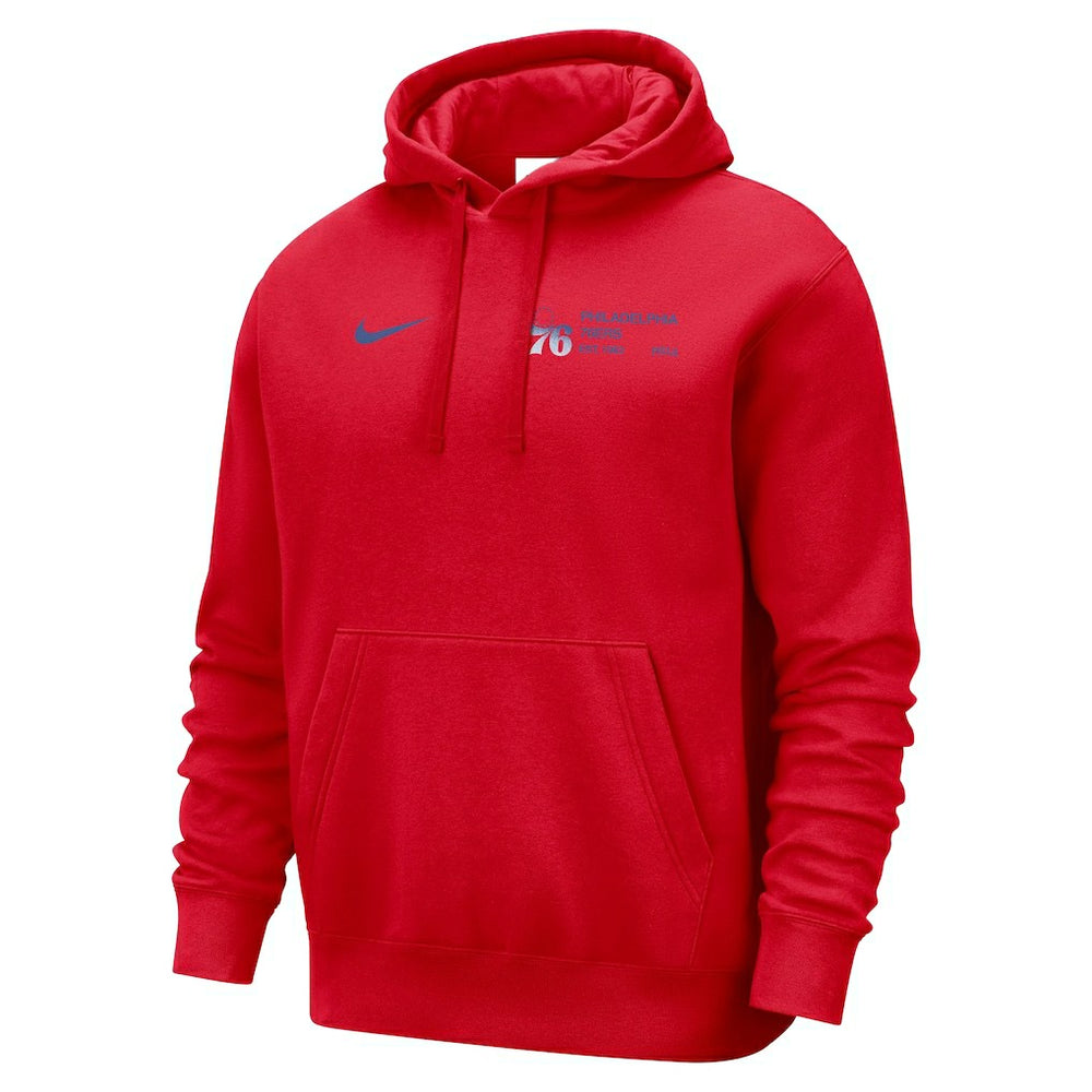 Nike - Philadelphia 76ers Courtside Club Pullover Hoodie - Red