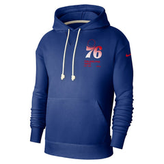 Nike - Philadelphia 76ers Courtside Standard Issue Premium Performance Pullover Hoodie - Royal