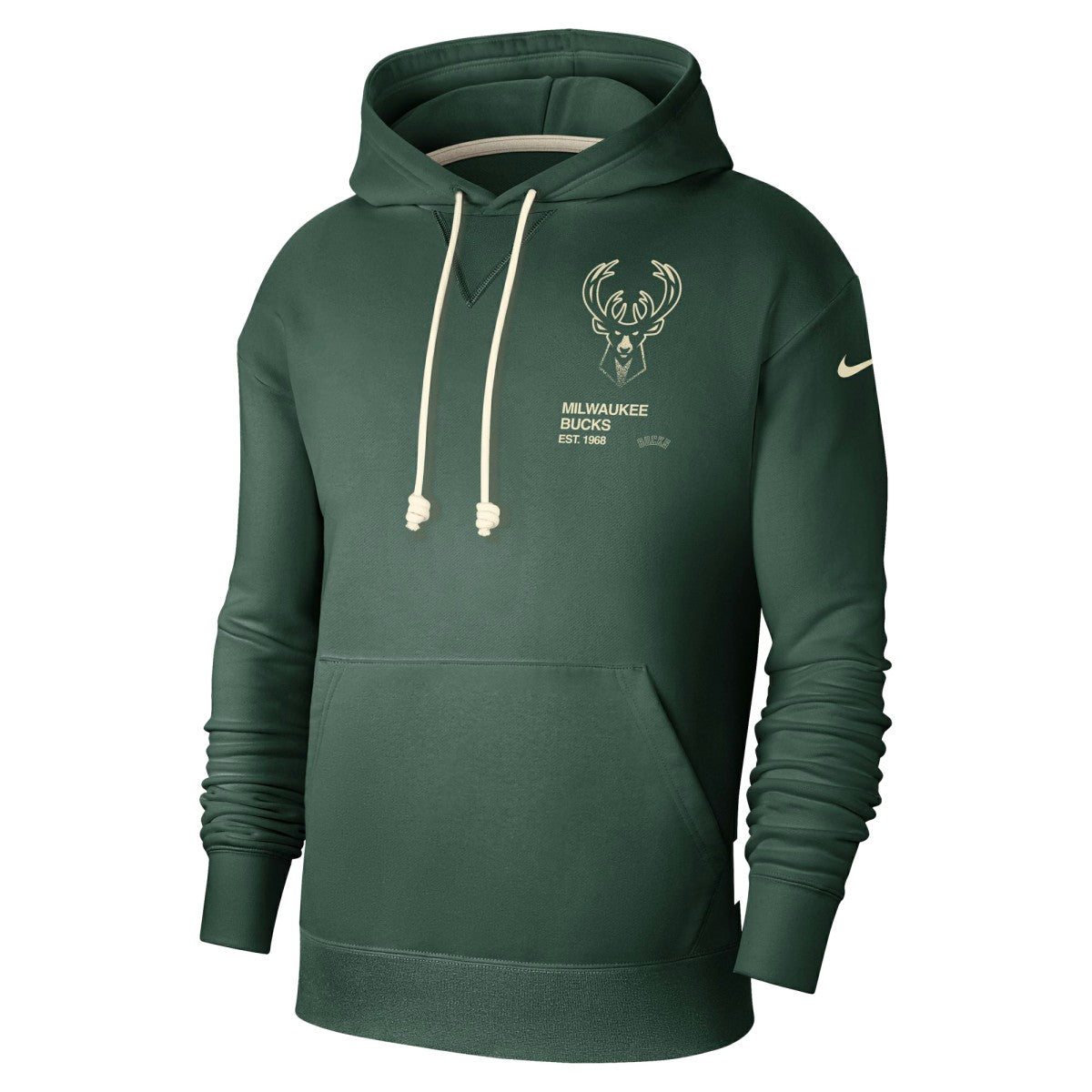 Nike - Milwaukee Bucks Courtside Standard Issue Premium Performance Pullover Hoodie - Hunter Green