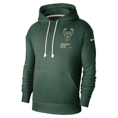 Nike - Milwaukee Bucks Courtside Standard Issue Premium Performance Pullover Hoodie - Hunter Green
