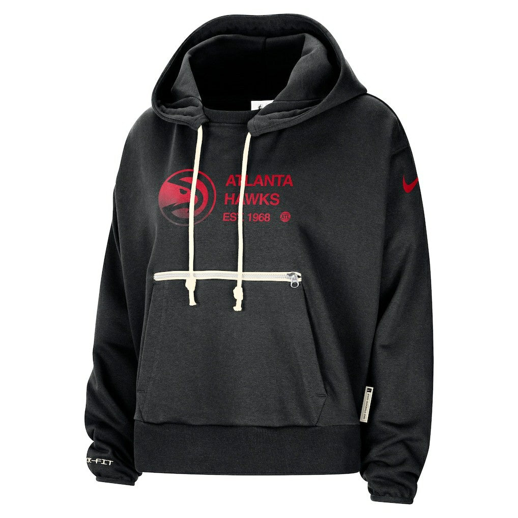 Nike - Atlanta Hawks Women's Courtside Standard Issue Performance Pullover Hoodie - Black