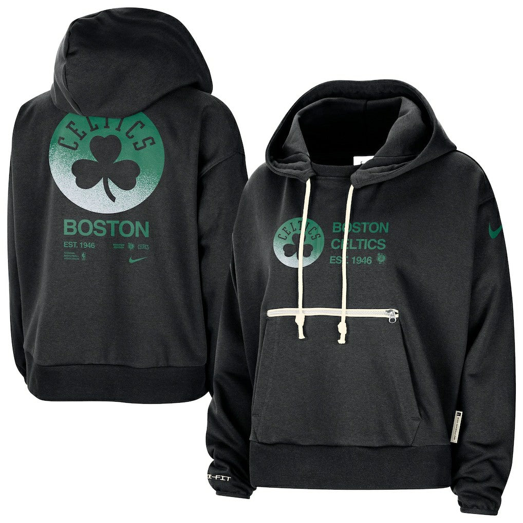 Nike - Boston Celtics Women's Courtside Standard Issue Performance Pullover Hoodie - Black