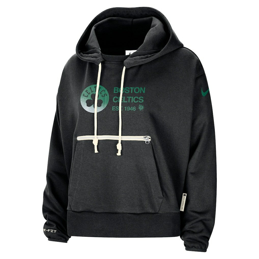 Nike - Boston Celtics Women's Courtside Standard Issue Performance Pullover Hoodie - Black