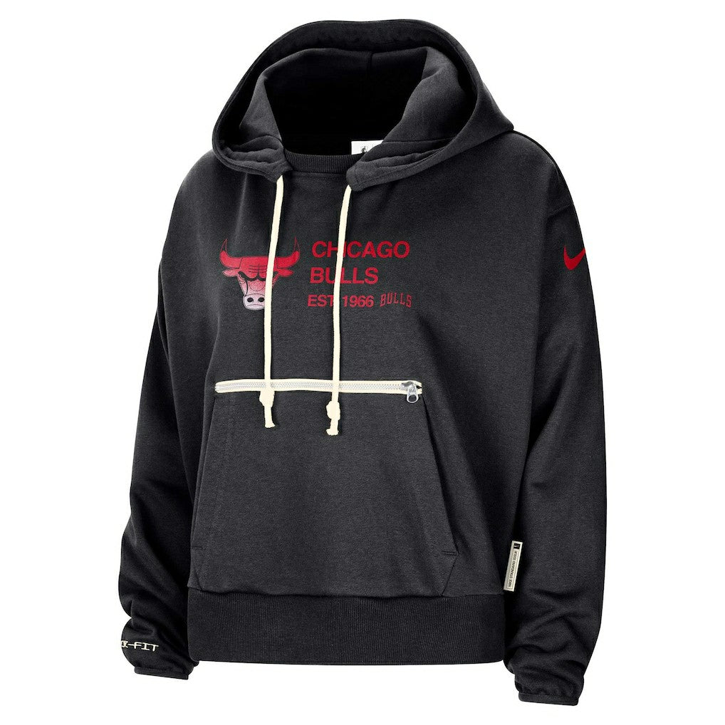 Nike - Chicago Bulls Women's Courtside Standard Issue Performance Pullover Hoodie - Black