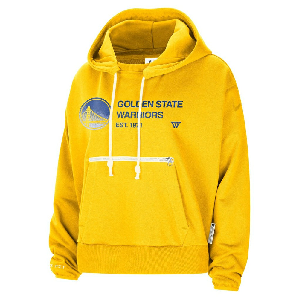 Nike - Golden State Warriors Women's Courtside Standard Issue Performance Pullover Hoodie - Gold