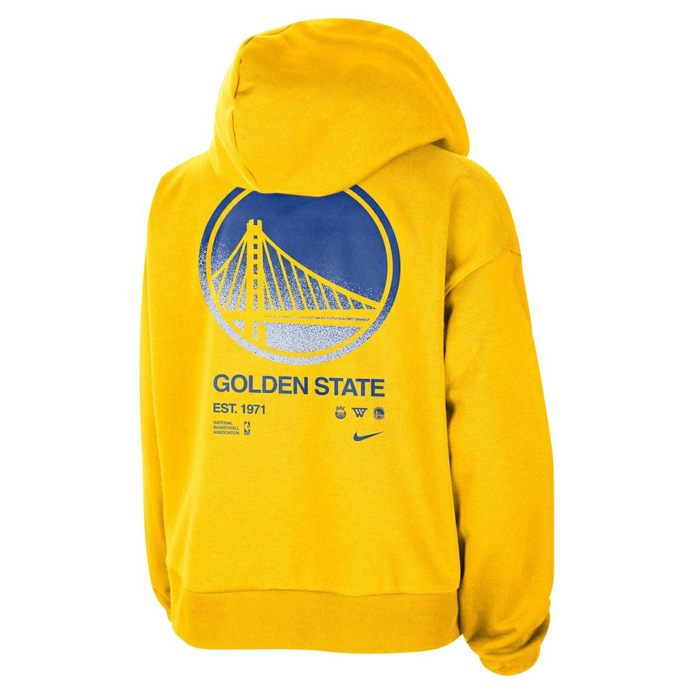 Nike - Golden State Warriors Women's Courtside Standard Issue Performance Pullover Hoodie - Gold
