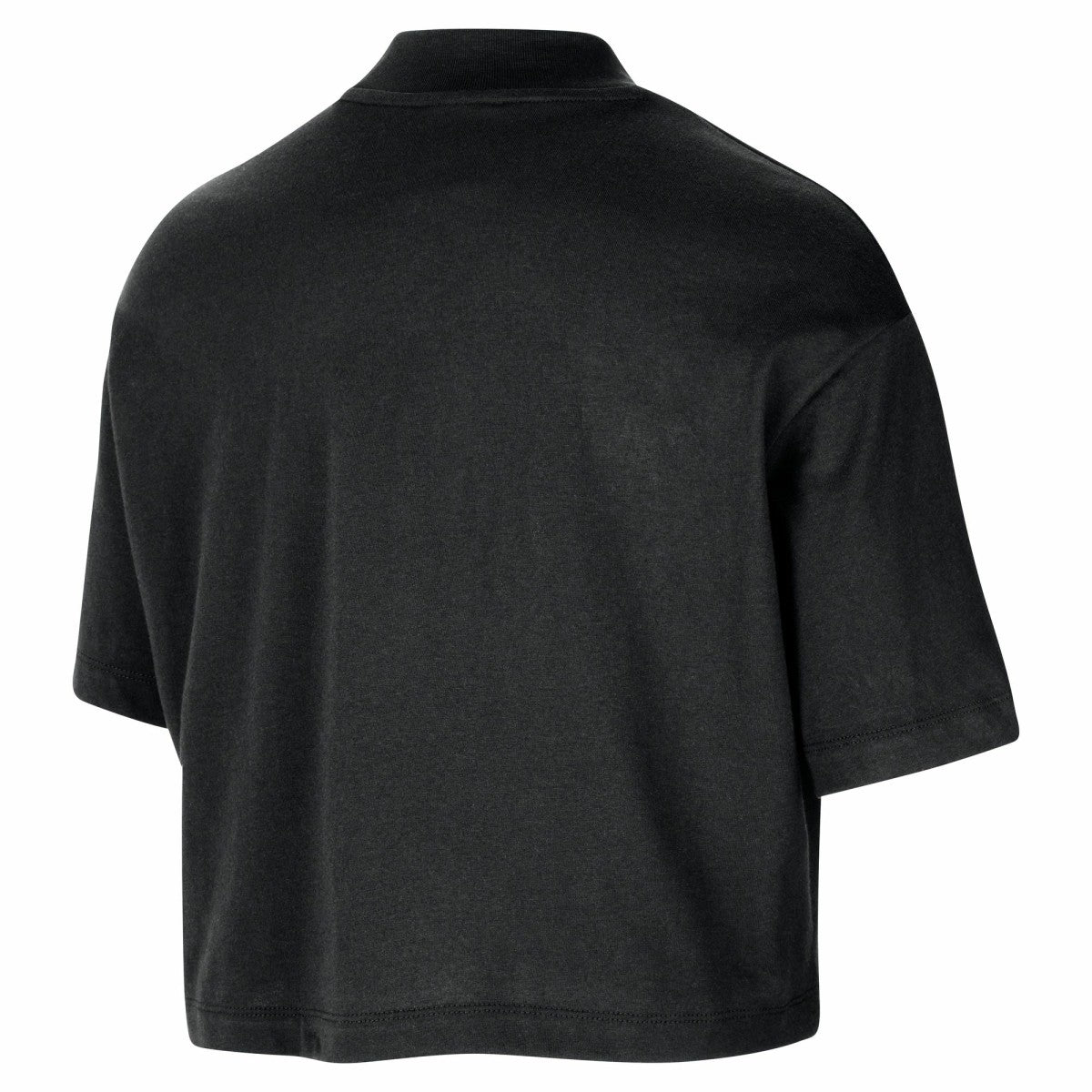 Nike - Los Angeles Lakers Women's Courtside Mock Neck Loose Fit Cropped T-Shirt - Black