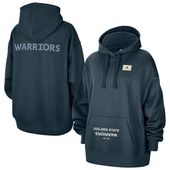 NBA - Golden State Warriors Jordan Brand Women's Courtside Statement Edition Oversize Pullover Hoodie - Navy