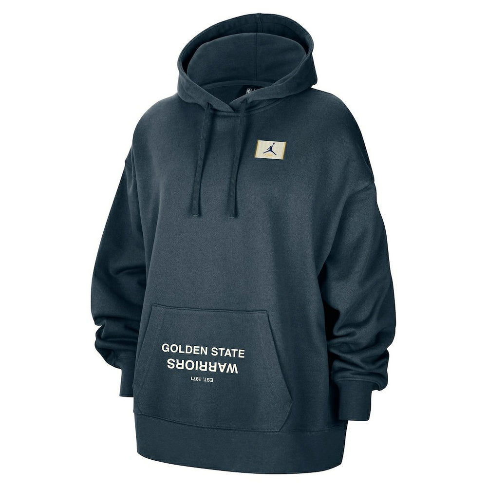 NBA - Golden State Warriors Jordan Brand Women's Courtside Statement Edition Oversize Pullover Hoodie - Navy