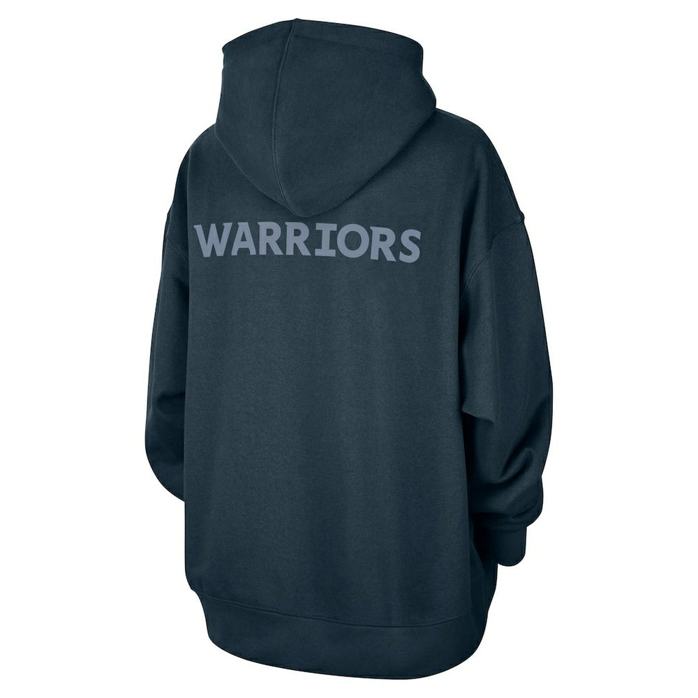 NBA - Golden State Warriors Jordan Brand Women's Courtside Statement Edition Oversize Pullover Hoodie - Navy