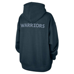 NBA - Golden State Warriors Jordan Brand Women's Courtside Statement Edition Oversize Pullover Hoodie - Navy