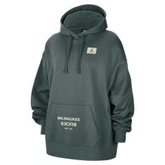 NBA - Milwaukee Bucks Jordan Brand Women's Courtside Statement Edition Oversize Pullover Hoodie - Green