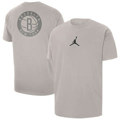 NBA - Brooklyn Nets Jordan Brand Statement Edition Jumpman Flight Heavyweight T-Shirt - Stone