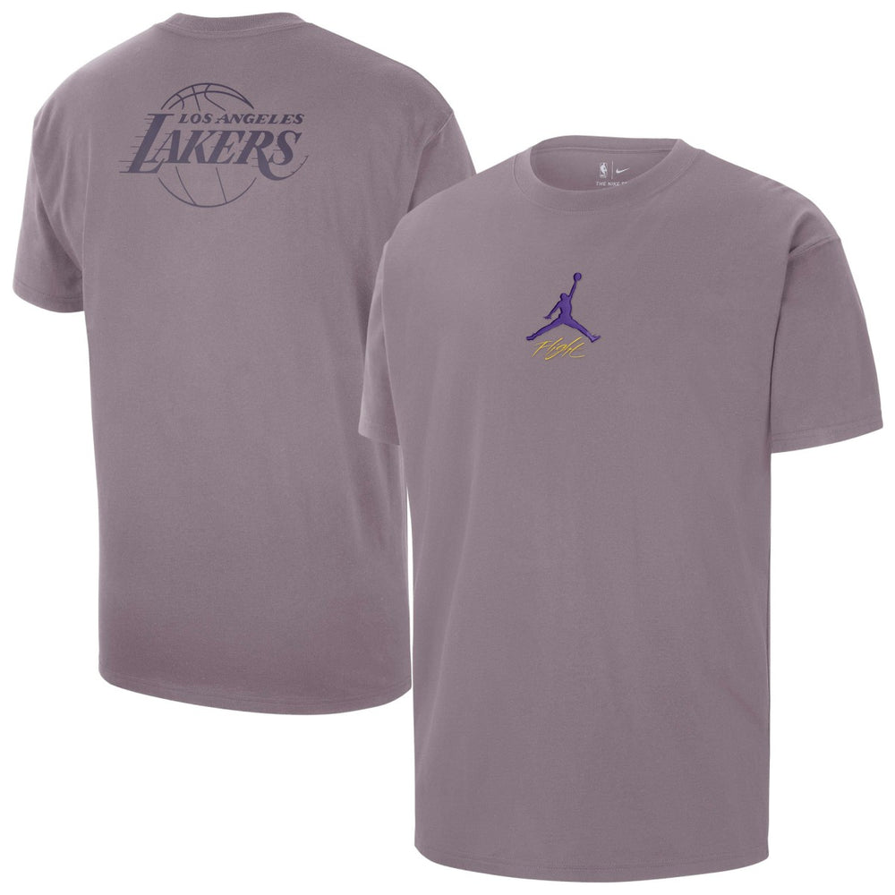 NBA - Los Angeles Lakers Jordan Brand Statement Edition Jumpman Flight Heavyweight T-Shirt - Purple