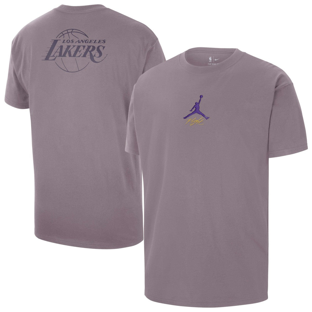 NBA - Los Angeles Lakers Jordan Brand Statement Edition Jumpman Flight Heavyweight T-Shirt - Purple