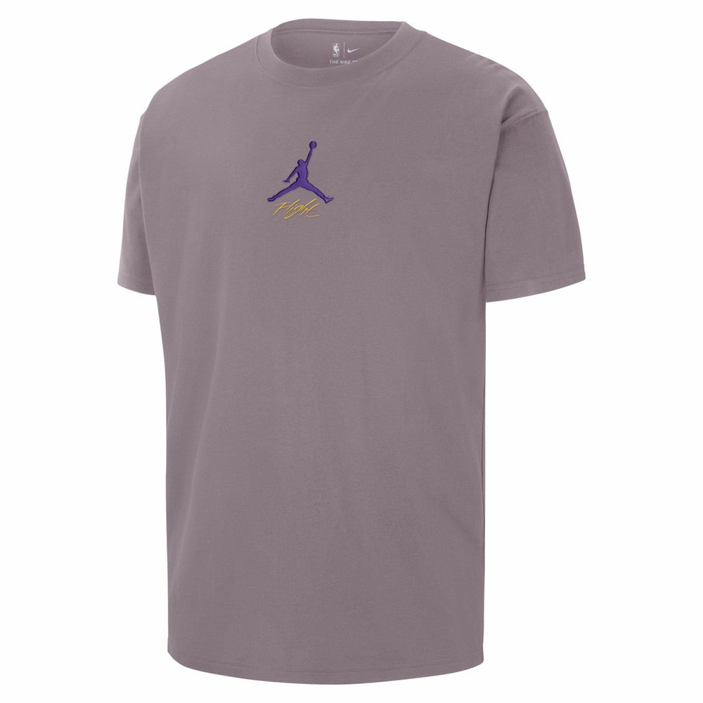 NBA - Los Angeles Lakers Jordan Brand Statement Edition Jumpman Flight Heavyweight T-Shirt - Purple