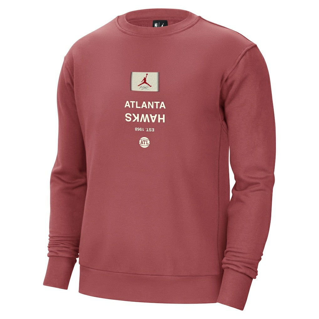 NBA - Atlanta Hawks Jordan Brand Courtside Statement Edition Heavyweight Pullover Sweatshirt - Red