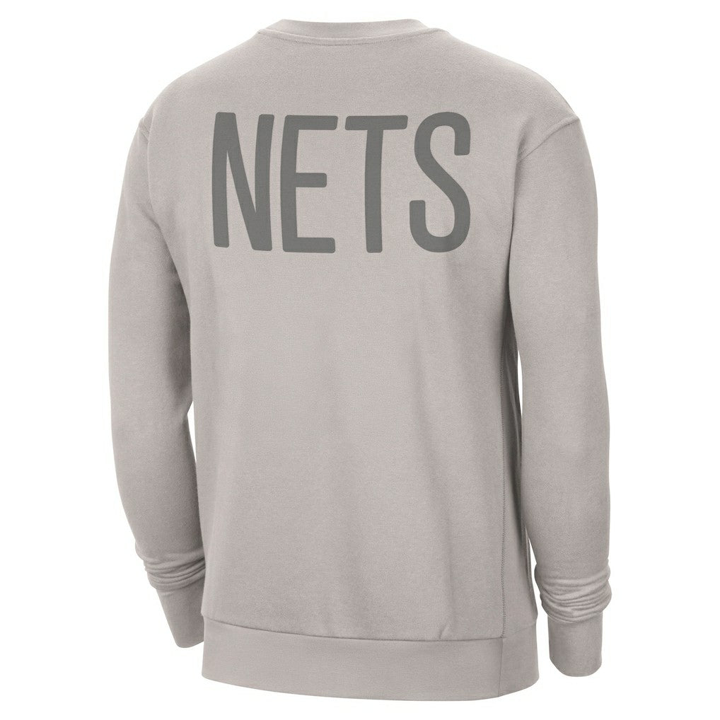 NBA - Brooklyn Nets Jordan Brand Courtside Statement Edition Heavyweight Pullover Sweatshirt - Stone