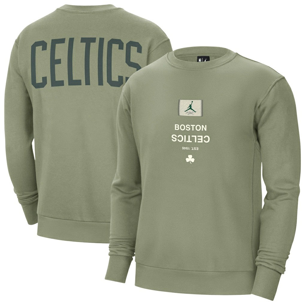 NBA - Boston Celtics Jordan Brand Courtside Statement Edition Heavyweight Pullover Sweatshirt - Green