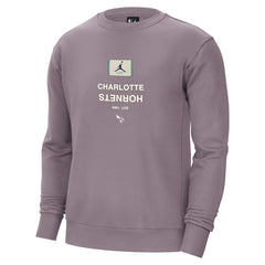 NBA - Charlotte Hornets Jordan Brand Courtside Statement Edition Heavyweight Pullover Sweatshirt - Purple