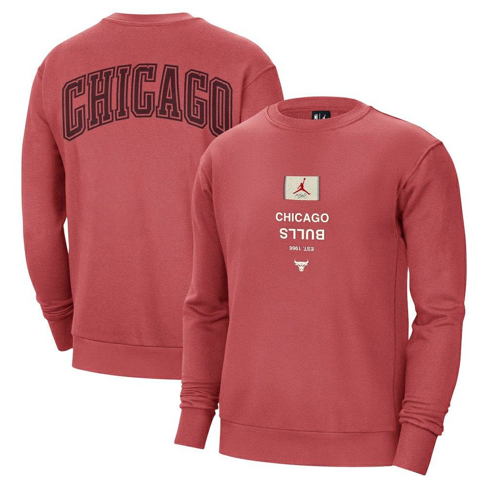 NBA - Chicago Bulls Jordan Brand Courtside Statement Edition Heavyweight Pullover Sweatshirt - Red
