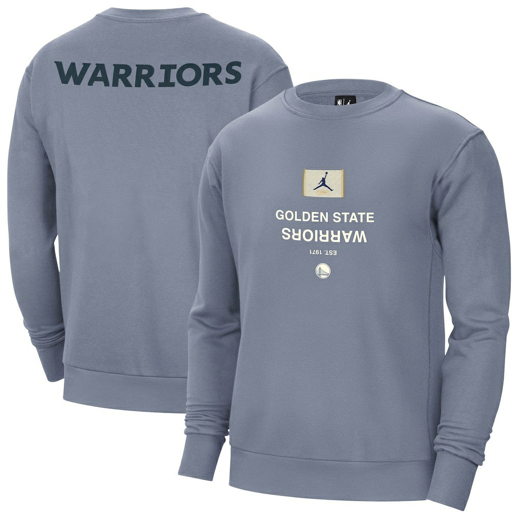 NBA - Golden State Warriors Jordan Brand Courtside Statement Edition Heavyweight Pullover Sweatshirt - Blue