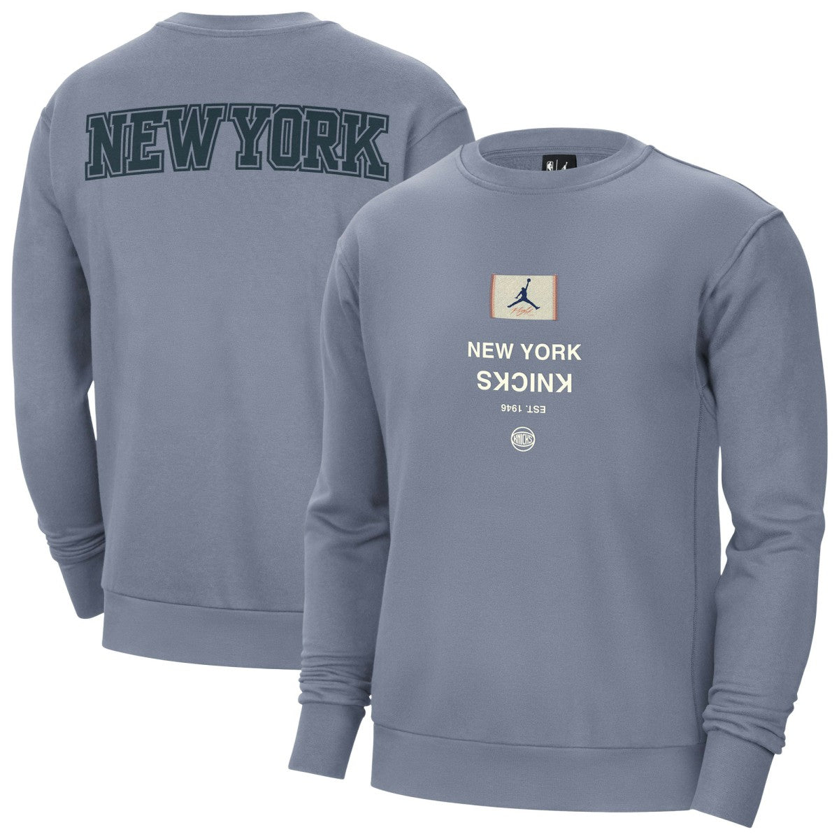 NBA - New York Knicks Jordan Brand Courtside Statement Edition Heavyweight Pullover Sweatshirt - Blue