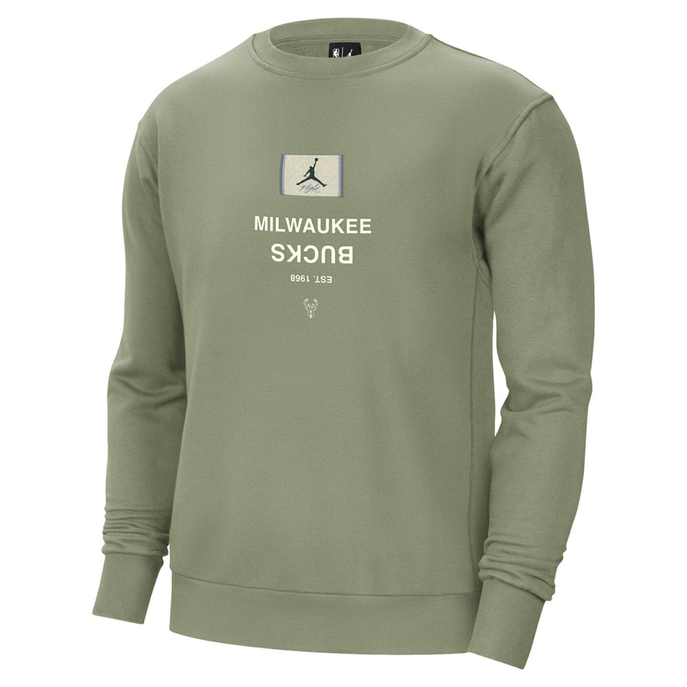 NBA - Milwaukee Bucks Jordan Brand Courtside Statement Edition Heavyweight Pullover Sweatshirt - Green
