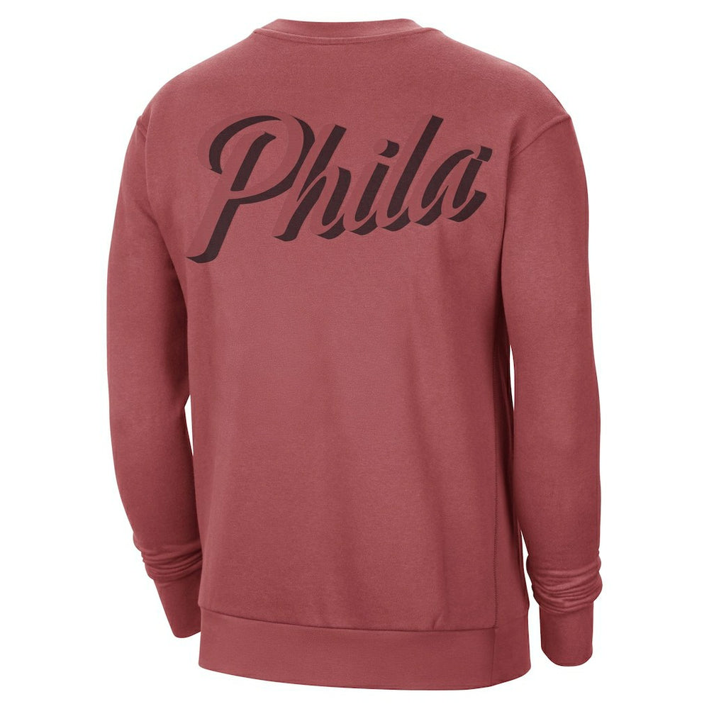 NBA - Philadelphia 76ers Jordan Brand Courtside Statement Edition Heavyweight Pullover Sweatshirt - Red