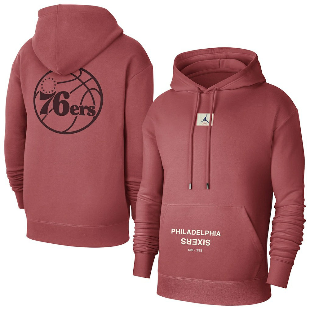 NBA - Philadelphia 76ers Jordan Brand Courtside Statement Edition Pullover Hoodie - Red