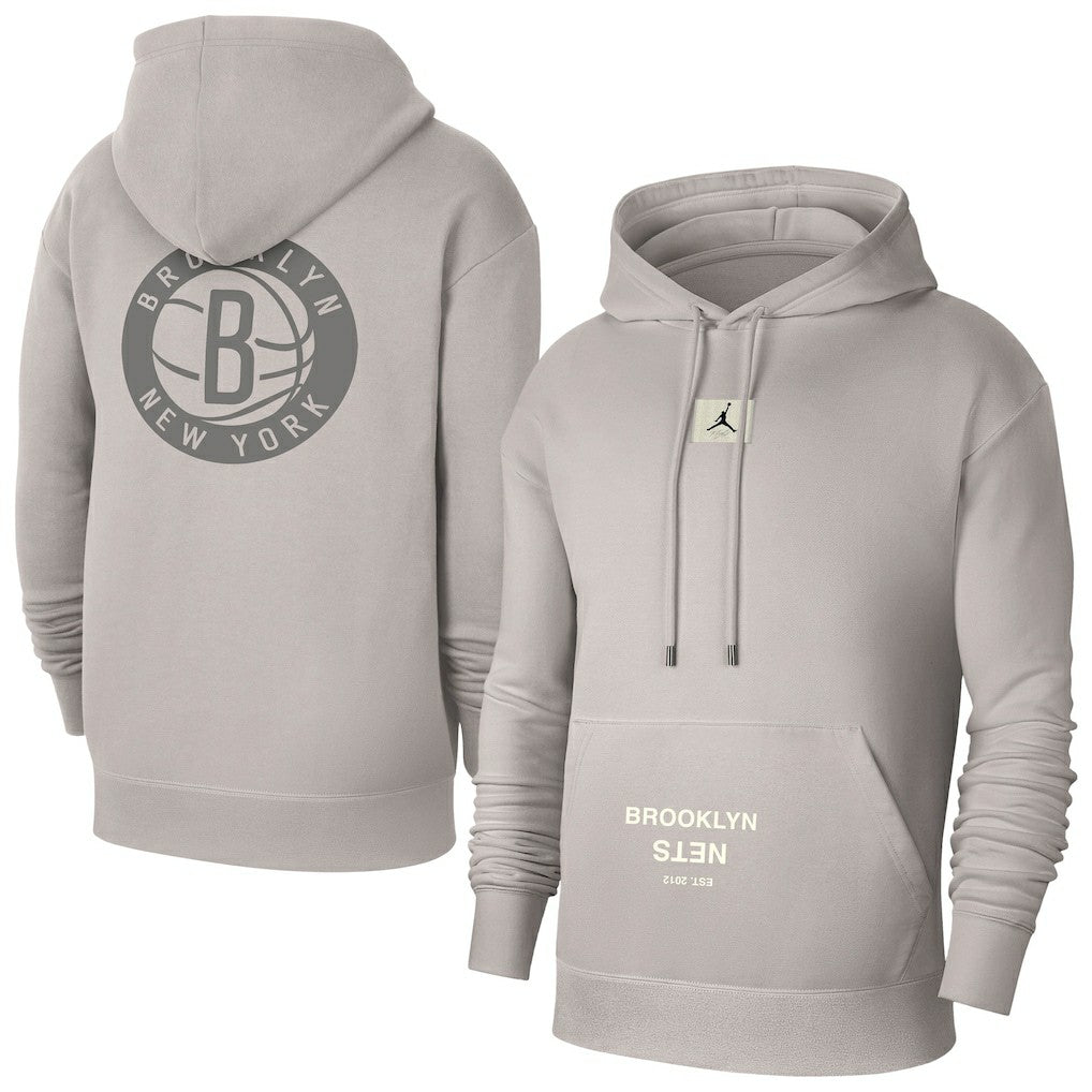 NBA - Brooklyn Nets Jordan Brand Courtside Statement Edition Pullover Hoodie - Heather Gray