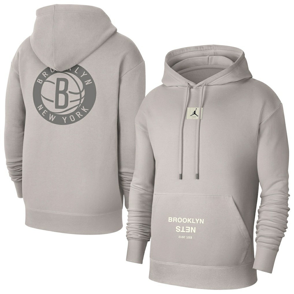 NBA - Brooklyn Nets Jordan Brand Courtside Statement Edition Pullover Hoodie - Heather Gray