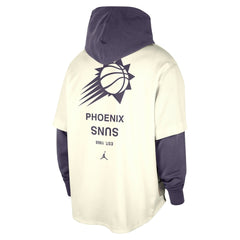 NBA - Phoenix Suns Jordan Brand Courtside Statement Edition MVP Jersey Pullover Hoodie - Cream/Purple