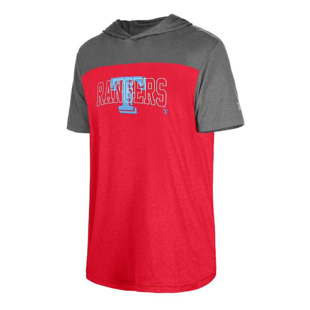 Texas Rangers New Era Active Brushed Hoodie T-Shirt Clearance