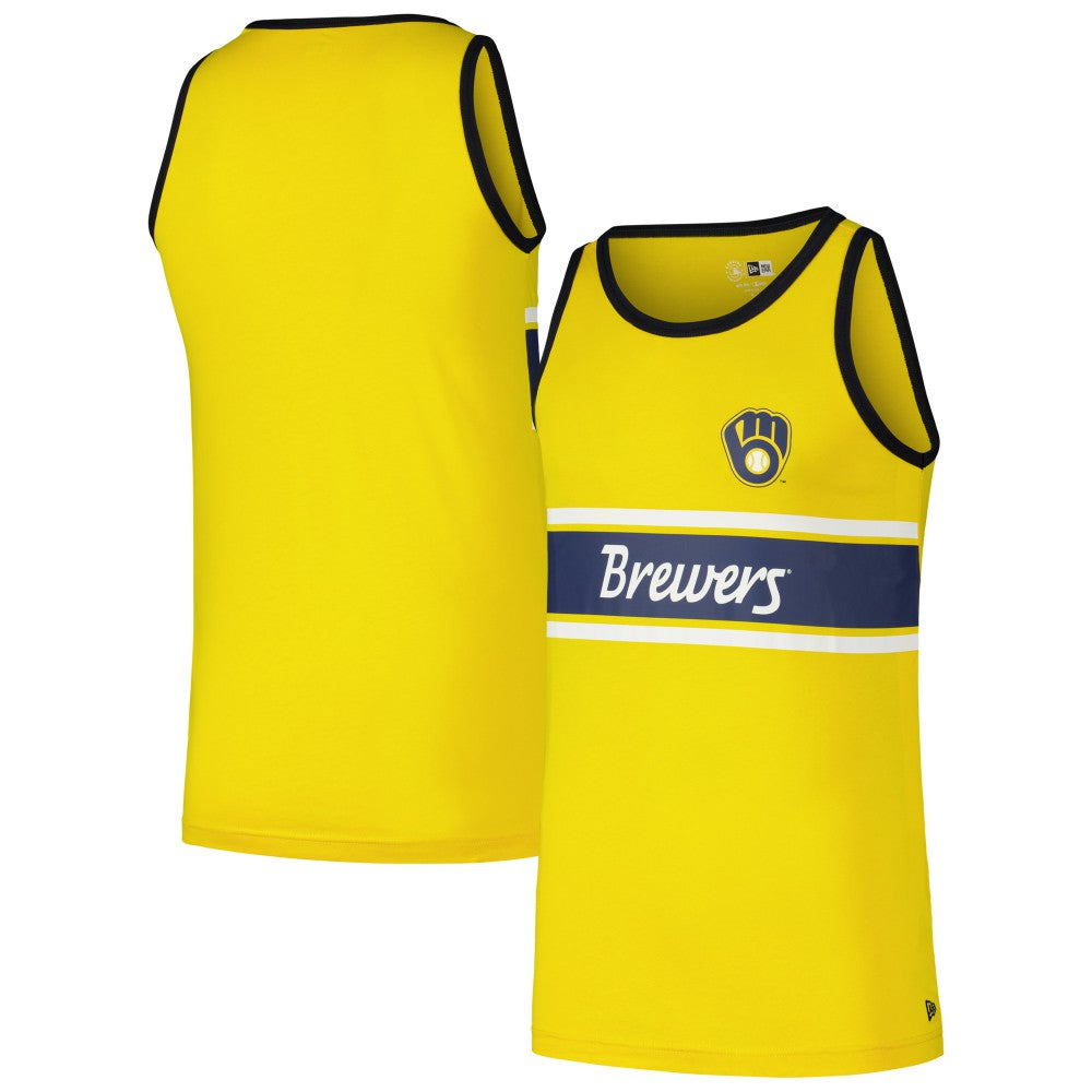 Milwaukee Brewers New Era Jersey Ringer Tank Top discount