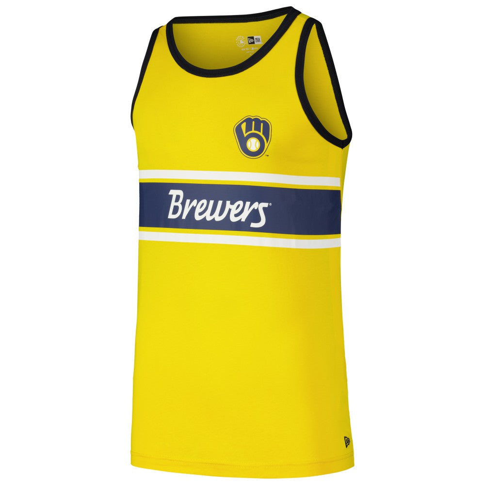 Milwaukee Brewers New Era Jersey Ringer Tank Top discount