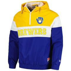 Milwaukee Brewers New Era Ripstop Raglan Quarter-Zip Hoodie Windbreaker Jacket Online